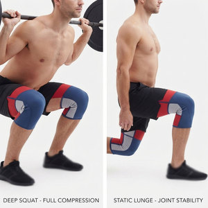 Genouillères de compression de qualité supérieure avec logo personnalisé, antidérapantes, pour le soutien du genou, la protection pendant l'entraînement en salle de sport et les activités physiques. - Product Image 6