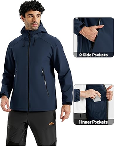 Chaqueta de Invierno Casual para Hombre, con Capucha, Resistente al Viento, de Color Sólido, con Cierre Frontal, Corte Regular, con Múltiples Bolsillos - Product Image 3