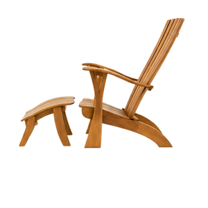 Ensemble de chaises longues d'extérieur en teck massif de qualité supérieure avec ottoman, meubles de luxe pour piscine, patio, jardin, hôtel, resort - Product Image 6