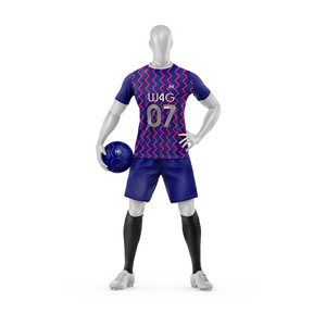 Ensemble de maillot et short de football pour homme, sur mesure, haute qualité, 100% polyester, extensible dans quatre directions, respirant, séchage rapide, uniforme de football - Product Image 1