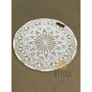 ATICUE Bohemian 15 Inch Round Seagrass Braided Placemat Natural Fiber <b>Table</b> <b>Mat</b> for Home Use Inspired by Marble Coasters - Product Image 5