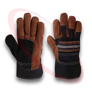 Gants de travail du cuir Gants de gréeur canadiens Guantes de Seguridad Gants en cuir du Pakistan - Product Image 1