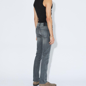 Custom Men’s Slim Fit Stretch Denim Jeans Straight Leg Blue Casual Pants Breathable <b>Hip</b> Hop Streetwear Casual Stonewash Jeans - Product Image 2