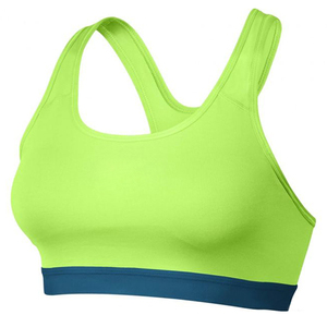 Soutien-gorge de sport dos nageur vert lime pour femme, sans armatures, coupe 3/4, séchage rapide, respirant, lavable en machine, toutes saisons, couleur unie - Product Image 1