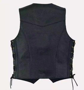 Chaleco de Motociclista Personalizado 2026, Nuevo, Vintage, Ecológico, de Invierno, de Cuero Genuino y Lona, Impermeable, con Botones y Cremallera - Product Image 6