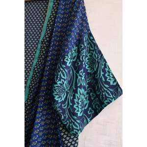 Kimono corto de seda india para mujer, hecho a mano, estampado, ropa de dormir, bata de estar por casa - Product Image 3