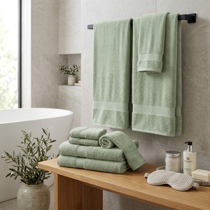 Serviettes de bain de luxe zéro torsion compressées écologiques en coton premium doux et absorbant pour hôtels et spas – Fournisseur en gros à séchage rapide - Product Image 4
