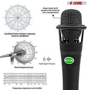ไมโครโฟนโลหะไดนามิก CROWN XLR สำหรับการร้องเพลง การบันทึกเสียงที่ทนทานและแข็งแรง มาพร้อมสาย XLR - Product Image 2