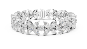 Ensemble de bracelets tennis marquise tendance en or rose massif 18 carats plaqué rhodium, certifié par une tierce partie, pour cadeaux de luxe et événements festifs - Product Image 4