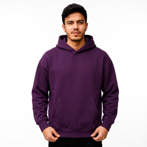 Sudadera con Capucha Gris Claro para Hombre, Corte Regular, Forro Polar Ecológico, Diseño Casual con Bolsillos, Estilo Otoñal, Tejido de Punto, Servicio OEM - Product Image 5