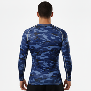 Latest Edition Tight Fitted Sports Training Anti UV Breathable High Seamed Stitched Long Sleeve Swimming <b>Surfing</b> Rash Guard - Product Image 3