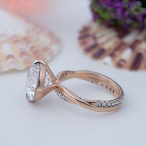 925 <b>Silver</b> Elegant Round Cut <b>Solitaire</b> Moissanite Diamond Engagement <b>Ring</b> Durable Diamond Alternative Jewelry - Product Image 5