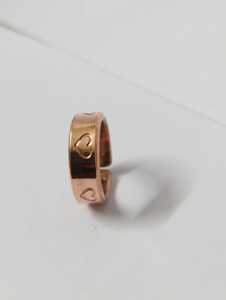 Handcrafted Adjustable Pure Copper <b>Ring</b> with Heart Engraving Trendy Open Band Unisex Daily Wear <b>Ring</b> - Product Image 1