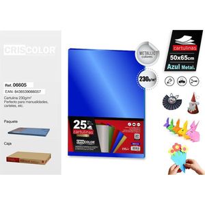 Cartoncino Metallizzato Blu 50X65CM per Lavori di Carta - Product Image 3