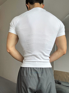 Camiseta de Compresión para Hombre, Ajuste Atlético, Transpirable, de Secado Rápido, Elástica, para Gimnasio, Entrenamiento, Running, Fitness, Ropa Deportiva - Product Image 6