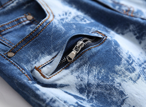 Shorts en jean personnalisables de haute qualité, broderie, finition usée, imperméables, respirants, logo personnalisé, tailles variées, streetwear - Product Image 3