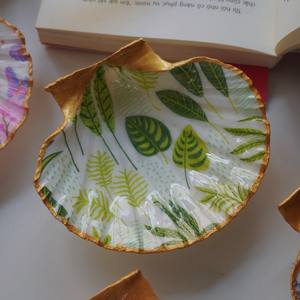 Bandeja de Joyería Hecha a Mano con Conchas Marinas, Plato Decorativo de Concha de Vieira, Artesanía de Conchas Naturales, Decoración Costera, Suministro al por Mayor - Product Image 1