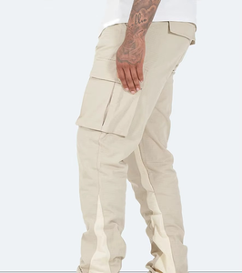Pantalon cargo en jean évasé vintage pour homme, coupe ample, personnalisé, de haute qualité, vente en gros - Product Image 3