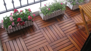 Wholesale European <b>Brushed</b> Square Exterior UV-Resistant Eco-Friendly Anti-Slip DIY Dual Lock Interlocking WPC <b>Decking</b> Long Life - Product Image 5