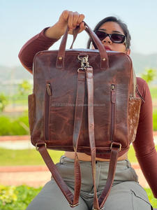 Nouveau élégant mode chaude véritable sacs à dos en cuir de fourrure de vachette usiné à la main élégant sculpture sacs à dos en cuir sacs à dos de Style occidental - Product Image 5