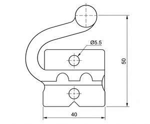 ตะขอแขวนติดผนังเดี่ยวแบบโบราณเคลือบด้วยไฟฟ้าจากเหล็กหล่อ สำหรับงานหนัก - Product Image 3