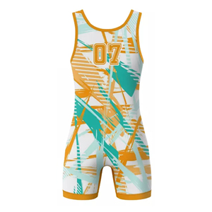 Singlet de Lucha Ajustado para Hombre, Impresión por Sublimación, Absorbe la Humedad, Spandex, Poliéster, Ropa Deportiva - Product Image 2