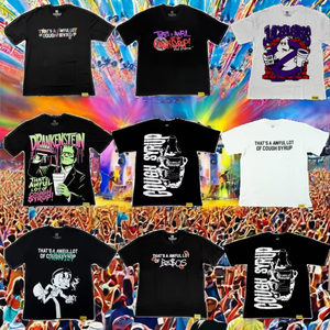 เสื้อยืดคอกลมคุณภาพสูง เนื้อผ้าคอตตอน 100% หนัก 230 กรัม ทรงหลวม สไตล์ฮิปฮอป สตรีทแวร์ สำหรับผู้ชาย  รับสกรีนโลโก้ตามแบบ - Product Image 2