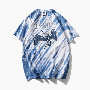 Camiseta de Cuello Redondo de Algodón 100% de Alta Calidad para Hombre, Estilo Tie Dye, Talla Grande, Venta al Por Mayor, Ropa Urbana, Moda Masculina - Product Image 6