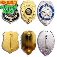 Badge de Garde Forestier Personnalisé pour la Conservation de la Faune, en Argent Vieilli, en forme de Bouclier, Épingle d'Identité Professionnelle, Médaille d'Honneur, Souvenir