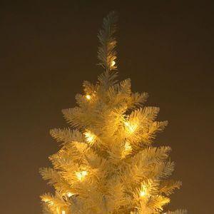 Albero di Natale Floccato da 2,3 m con Luci Integrate: Elegante e Luminoso Ornamento Natalizio - Product Image 4
