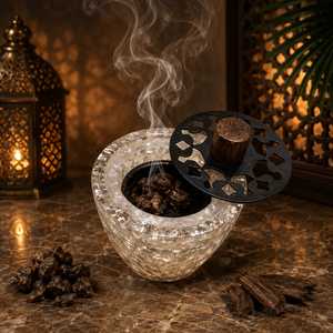 Quemador de Incienso de Resina y Vidrio de Alta Calidad, Hecho a Mano, con Patrón Decorativo de Hojas, para Aromaterapia - Product Image 6