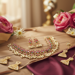 18K Gold Plated Zircon Bridal Jewelry Set-Fine Fashion Gift Set - Product Image 2