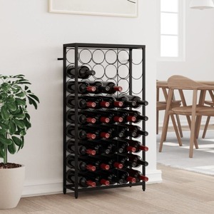 Support de présentation de vin en métal incurvé, élégant porte-bouteille unique pour bar - Product Image 2