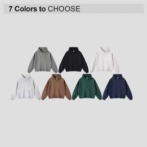 Hoodie surdimensionné personnalisé à épaules tombantes en tissu épais pour homme – 52 % coton, 48 % polyester - Product Image 1