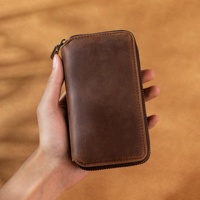Pochette cadeau Pochette portable pour montre de voyage pour hommes et femmes Boîte de rangement pour montre en cuir Sac en cuir WR-0092