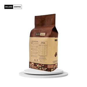 Milano <b>Coffee</b> 1kg Pure Light Roasted Arabica <b>Robusta</b> Mix Whole <b>Beans</b> Clean Espresso Formula Full City + Vietnam HORECA - Product Image 5