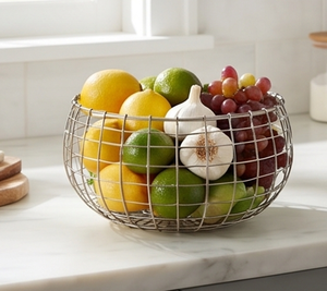 Modern Metal Wire Bowl Storage <b>Basket</b> For Kitchen Organization And Multi-Purpose Use Elegant Home Accent - Product Image 4