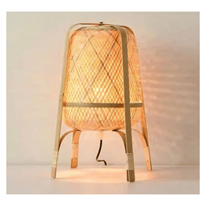 Lampe en bambou tissé, artisanat vietnamien, éclairage décoratif pour salle à manger. - Product Image 2