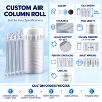 Film de protection gonflable en colonne d'air 48um, recyclable, pour emballage étanche, vente directe usine