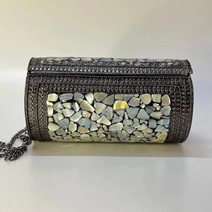 Sac à main élégant en acier, sac de soirée de luxe pour femme, accessoire de mode pour cérémonie nuptiale - Product Image 2