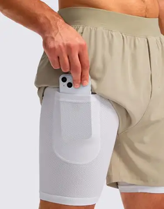 Shorts en polyester pour hommes, vente en gros, shorts décontractés d'été pour hommes, couleur unie, grande taille, shorts de sport pour hommes - Product Image 3