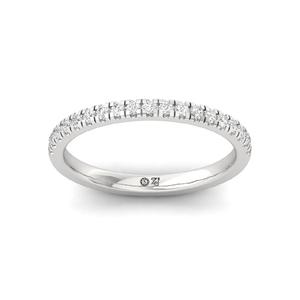 Radiance Royale Luxury Cut Lab Grown Diamond Half <b>Eternity</b> <b>Ring</b> 925 Sterling <b>Silver</b> Gold Plated Finish for Women Wedding - Product Image 4