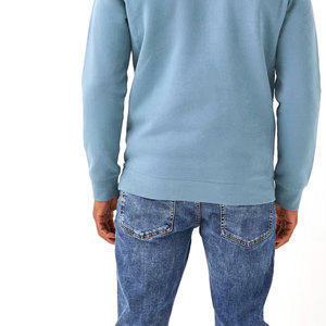Sweat-shirt à col rond pour homme en coton/polyester, coupe classique, décontracté, pour l'hiver, style streetwear, service OEM, motif uni, haute qualité - Product Image 5