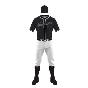 Ensembles d'uniformes de baseball personnalisés de haute qualité avec logo imprimé par sublimation, vente en gros, couleur unie, séchage rapide, respirant, polyester pour hommes - Product Image 1