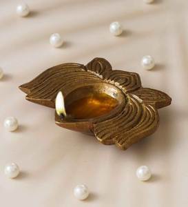 NEHA ENTERPRISES Elegant Flame Holder Brass Diya <b>Oil</b> Deepak Pooja Prayer <b>Lamp</b> Traditional Art Deco Home Temple Decoration - Product Image 3