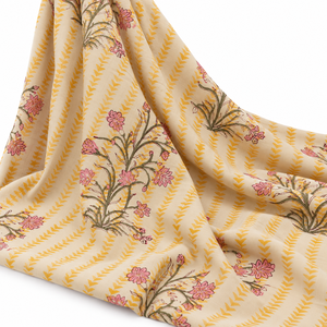 Custom Design Organic Eco-Friendly Lightweight <b>Purple</b> Flower Block Printed Cotton Voile <b>Fabric</b> Breathable Soft Accessories Girls - Product Image 6