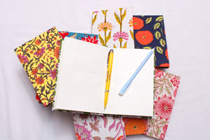 Cuaderno de tela floral hecho a mano – Diario personalizado con tapa dura – Proveedor mayorista. - Product Image 3