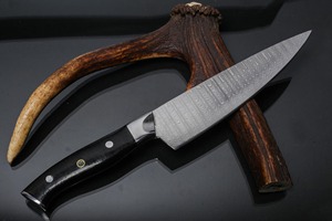 Cuchillo de chef Black Smith 1987 de acero de Damasco de 12 pulgadas con mango de resina negra - Product Image 4