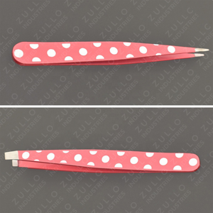 Stainless Steel Eyebrow Tweezers <b>Set</b> Slanted Pointed <b>Pink</b> Polka Dot Beauty <b>Tool</b> Kit Precision Hair Removal Grooming - Product Image 5