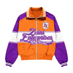 Premium 120 GSM Polyester Windbreaker <b>Jacket</b> Orange Purple White <b>Waterproof</b> Breathable <b>Winter</b> Men's High Street Style - Product Image 1